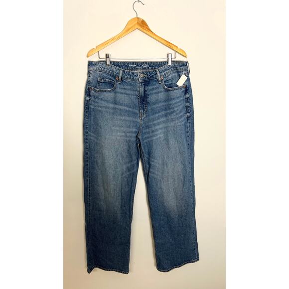 Old Navy Sky-Hi Wide-Leg Jeans – Extra High-Waisted Size 14 - Picture 1 of 6